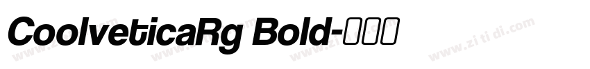 CoolveticaRg Bold字体转换